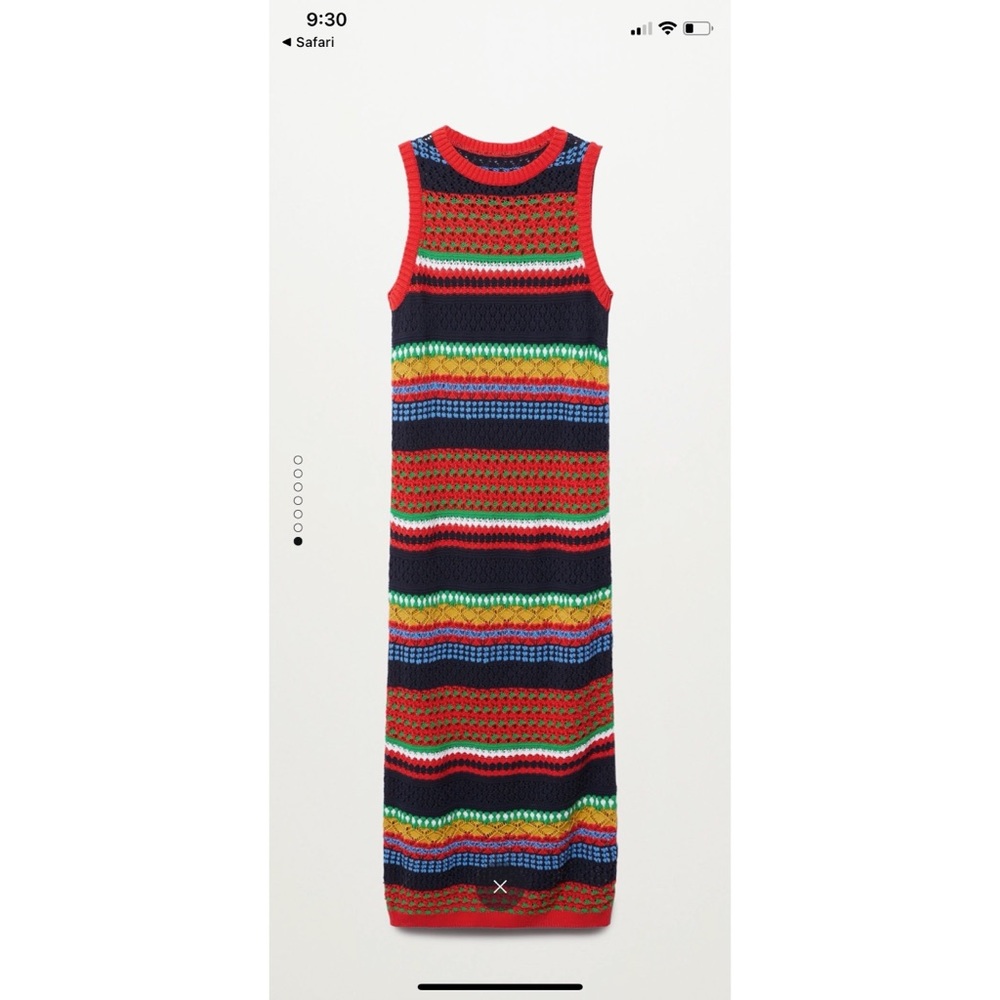 Mango - knit cotton blend dress NWT